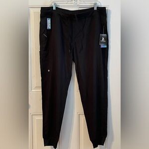 XL Scrubs High Stretch Black Pants Zoe Alexandra by Zovote Apparel